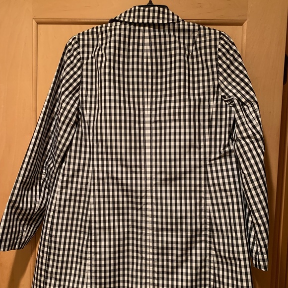 Talbots Black and White check raincoat - Picture 3 of 5